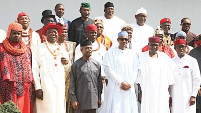 Buhari to N’Delta leaders: Only peace can make your region progress, develop