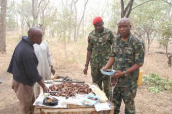 Joy in Falgore forest as Army Commander visits, eats, chats, celebrates with troops on Christmas day