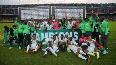 President Buhari celebrates Amazons of Nigerian football, as Super Falcons defeat Cameroon