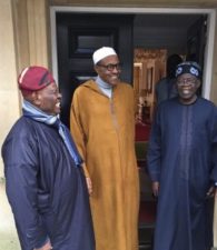 President Buhari is hale and hearty, Saraki confirms as President meets Tinubu, Akande in Abuja House