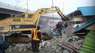 Obalende illegal structures demolition reveals families lived under bridge for 17, 23 years, as Lagos begins 10-day operations against shanties, containerized shops in area