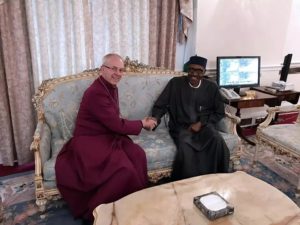 Archbishop of Canterbury visits President Buhari, glad at level of recovery