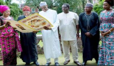 I’m okay, only need to obey doctors’ orders, President Buhari tells Lai Mohammed, Adesina, Shehu, others in London