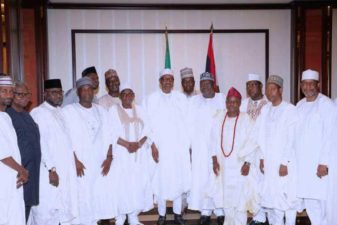 President Buhari commends support group’s sacrifices for Nigeria, as Senator Abu Ibrahim-led delegation visits Villa
