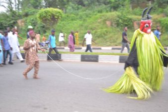 PHOTO NEWS FROM AKURE: Ugogo Masquerade on display as the Palace of Deji of Akure and entire people of Akure Kingdom celebrateFaces at the Palace of the Deji of Akure Kingdom, the Deji-in-Council and entire Akure people of Ondo State, Nigeria, celebrates Ugogo Festival, on Thursday