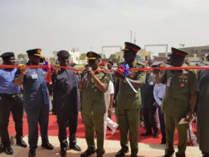 Photo News: History made in the Fifth Dimension of Warfare with the commissioning of the Defence Space Administration Office Complex and the Foundation Laying of Defence Cyber Operations Centre, at Obasanjo Space Centre, Umaru Musa Yar’Adua Road, Abuja