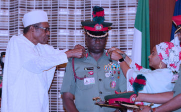 Buhari commends Guards Brigade for professionalism, decorates Commander as Major General