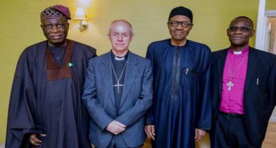 Archbishop of Canterbury delighted Buhari seeking re-election, as Nigeria’s President reveals local politicians’ hands, others in herdsmen imbroglio