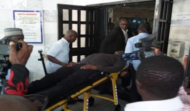 Dino Melaye still guarded by policemen in hospital