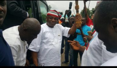 When Fayose has no say over who campaigns for Buhari in Ekiti, as Orji Kalu says campaigns for President’s 2nd term in state, says Governor “my boy”