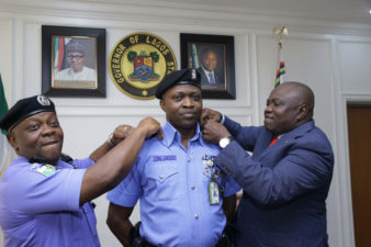 Ambode decorates Lagos Task Force boss with new rank
