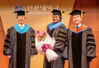 Aisha Buhari honoured with doctorate degree in Korea, dedicates award to Nigerian women, children