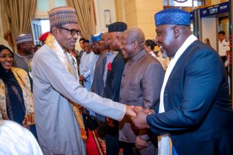 Buhari, Okorocha meet in Aso Rock