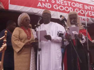 Fanfare as Buhari’s ex-Minister, Fayemi, takes over as Ekiti State Governor