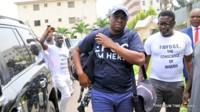 N4.7b Fraud: Fayose ushered into EFCC interrogation room, confronted with allegations of money laundering