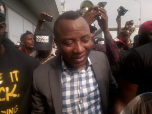 Sowore faults AAC exclusion from Presidential Debate, as supporters Stage protest in Lagos