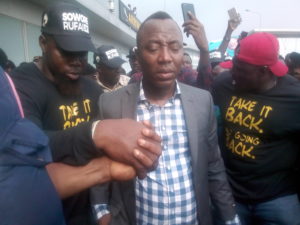 AAC Presidential Candidate, Sowore, returns from USA, kicks off campaign in Lagos