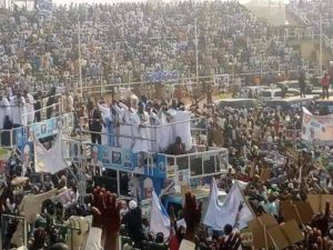 Photo News: Huge crowd as 500,000 PDP members embrace Buhari in Kano