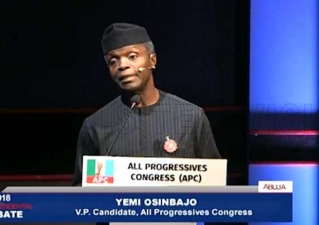 2019 VP Debate: No nation can thrive with “grand corruption” Nigeria witnessed under PDP – Osinbajo