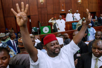 Legislative Rascality: PDP lawmakers behaved like kids, gangsters, says NATBO, as Buhari-mimic comedian says “They are not Honourable but Horrible Members henceforth”