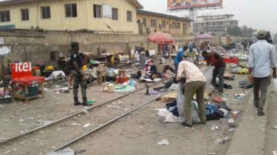 Lagos Task Force dislodges illegal traders in Ikeja