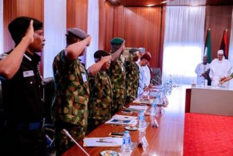 Buhari meets Security Chiefs in Abuja