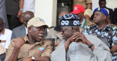 Tinubu calls Oshiomhole’s suspension a coup, says no party ever solved all its internal problems, as he mocks Giadom’s NEC meeting