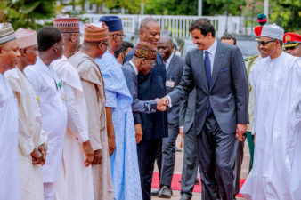 Emirate Visit in Pictures: Emir of Qatar, H.H. Sheikh Tamin Bin Hamad Al-Thani’s visit to Nigerian President Muhammadu Buhari
