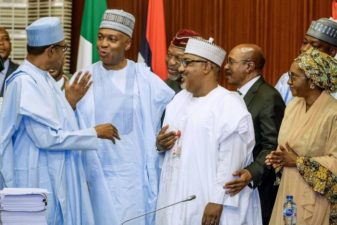 FINAL DEMOLITION! Nigeria’s President hits NASS leadership, rates Saraki, Dogara ‘very, very low’, unpatriotic