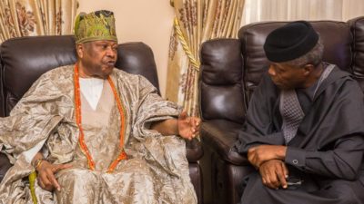 Osinbajo implements Buhari’s directives, begins nationwide consultations with traditional rulers on improving security