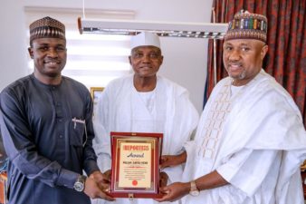 Buhari will not fail Nigerians, Garba Shehu says as media organisation honours Presidential Aides