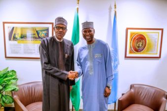 There’s heavy weight on you, President Buhari tells Muhammad Bande as he pays UN General Assembly President courtesy visit