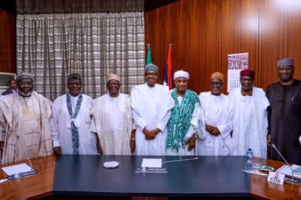 On this last lap, I’ll do my best to carry everyone along, President Buhari pledges, as he receives ministers who served with him under military rule