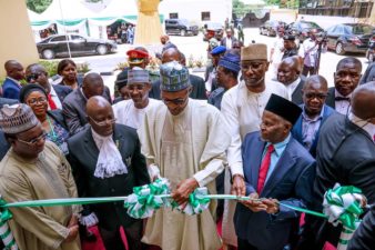 President Buhari pledges adequate funding for Judiciary, inaugurates annex building of National Industrial Court