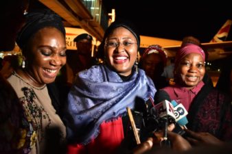 Opposition’s lies lay bare as Aisha Buhari arrives Nigeria, says “I have rested well”