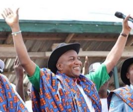 BREAKING: pomp, jubilation in Yenagoa as INEC declares APC’s Lyon winner of Bayelsa Governorship poll