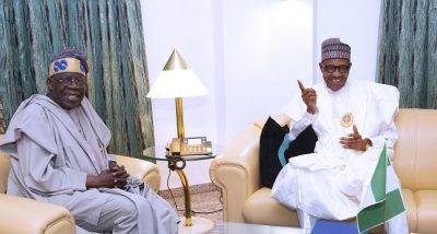 Tinubu meets Buhari in State House Abuja