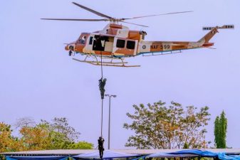 We remain unyielding in confronting insurgency, other criminality, says President Buhari as he commissions new Air Force helicopter