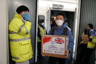 Chinese team and equipment arrive in UK to support virus fight