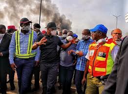 Sanwo-Olu visits Abule Ado, Soba explosion site, launches N2b victims relief fund