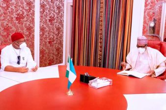 President Buhari meets Uzodinma over assault on Okorocha