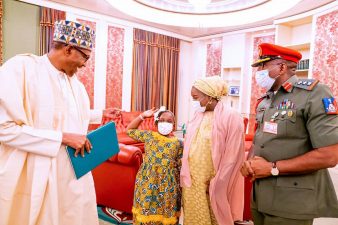 Nigeria’s President appreciated by outgoing ADC as Buhari meets Abubakar, his successor in State House