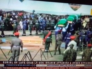 PHOTO NEWS: Burial Ceremony of Lt. Gen. Ibrahim Attahiru, Nigeria’s Chief of Army Staff, 10 others, begins in Abuja