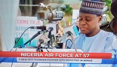 Buhari inducts 3 new JF-17 Thunder Fighter Jets into Nigeria Air Force
