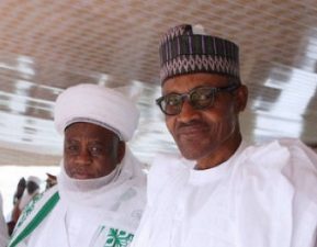 President Buhari greets Sultan of Sokoto on 15th coronation anniversary