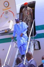 BORNO VISIT: President Buhari arrives Maiduguri on one-day official visit