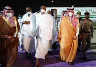 President Buhari arrives Makkah for Umrah