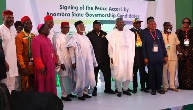 ELECTION: Anambra guber candidates sign peace deal, after Ohanaeze Ndigbo’s warning to trouble makers