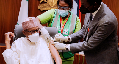 President Buhari receives COVID-19 vaccine booster shot