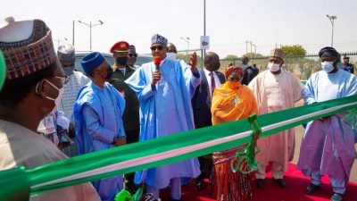 President Buhari commissions Kawo flyover, other projects in Kaduna, as he recounts near death experience of 2014